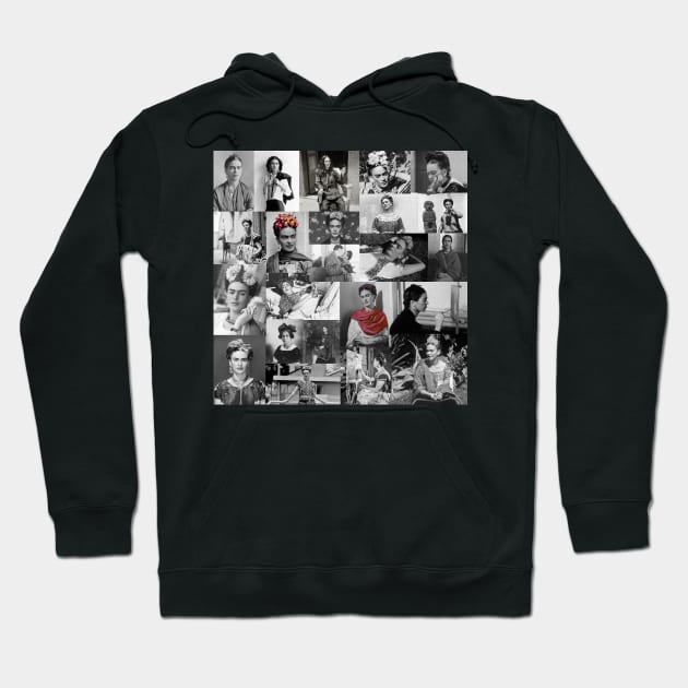 Frida Kahlo Collage Hoodie by valentinahramov